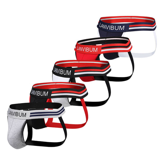 Men's Cotton Jockstrap T-Back - Mid Rise Athletic Thong Underwear