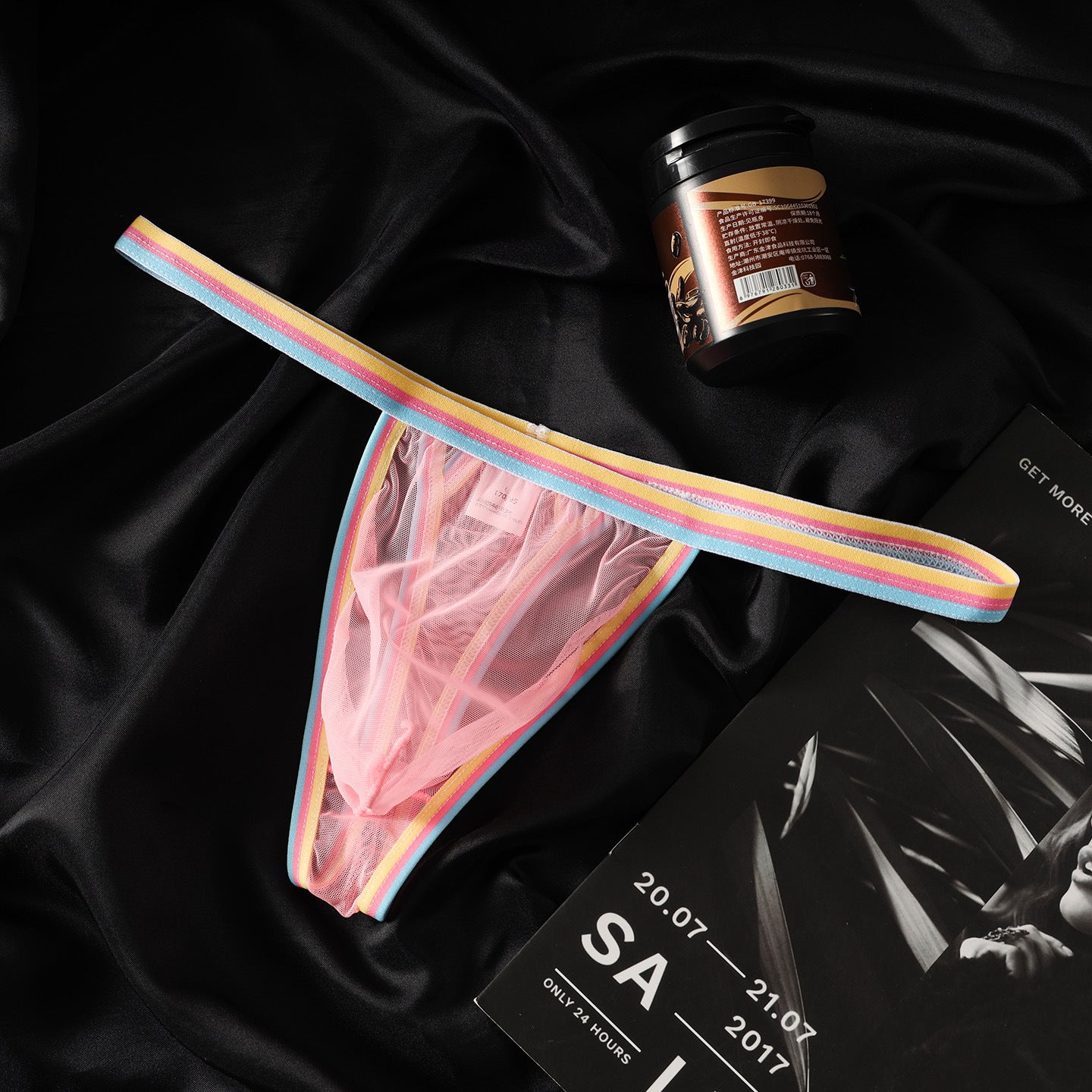 Ultra Thin 20D Sheer Rainbow Mesh Low Rise Briefs