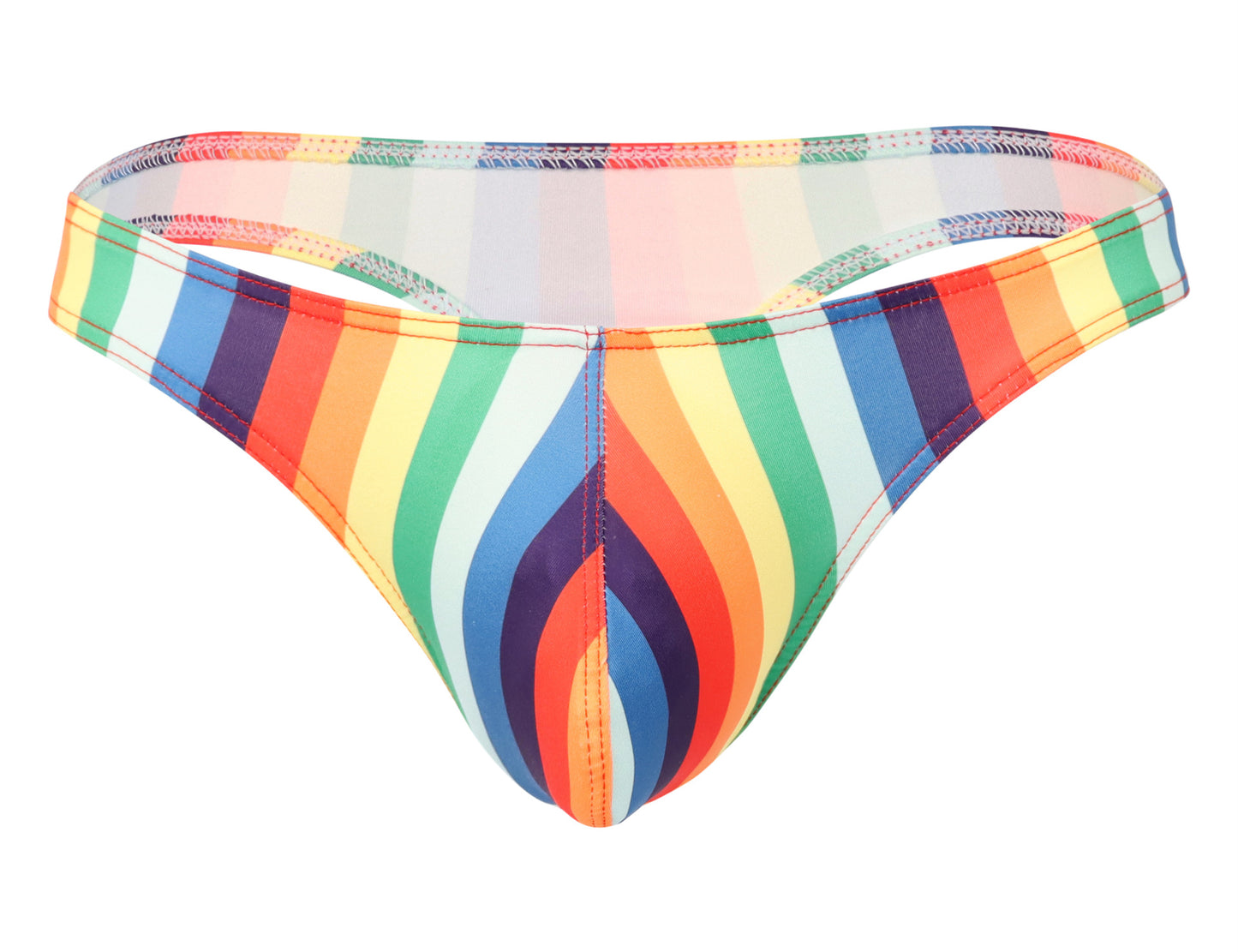 Rainbow Print Briefs - Vibrant Pride Party Thong