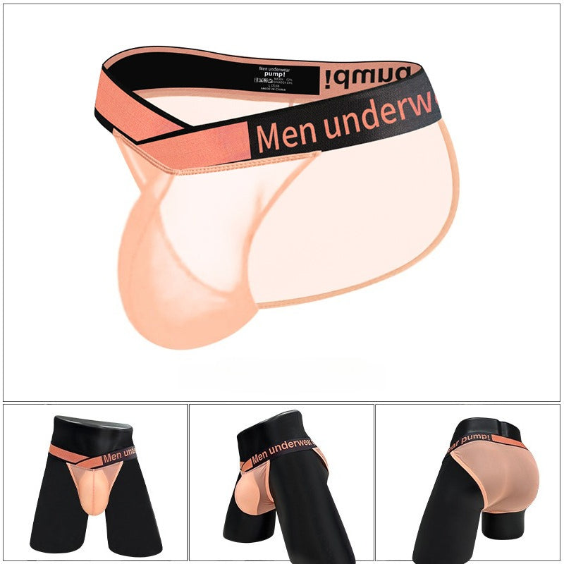 Men's V-Waist Briefs - High Cut Sheer Low Rise Trendy Underwear