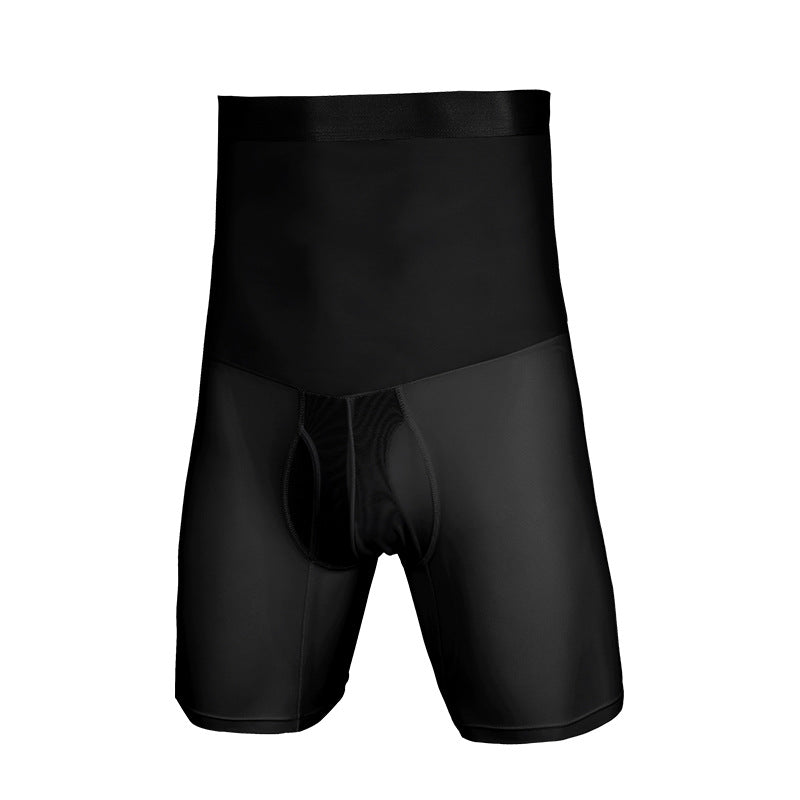 Men's High-Waist Compression Shorts Anti-Roll Tummy Control Butt Lift