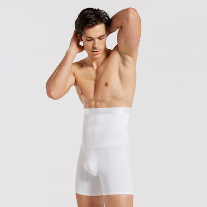 Men's High Waist Shapewear Shorts - Tummy Control Thigh Slimmer Boxer Briefs