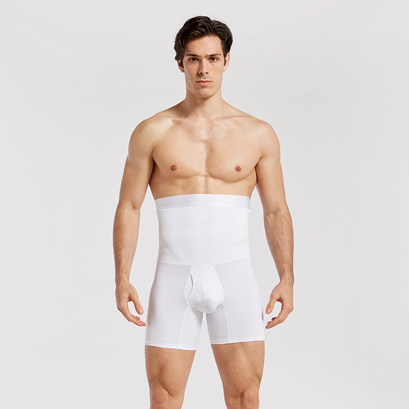 Men's High Waist Shapewear Shorts - Tummy Control Thigh Slimmer Boxer Briefs