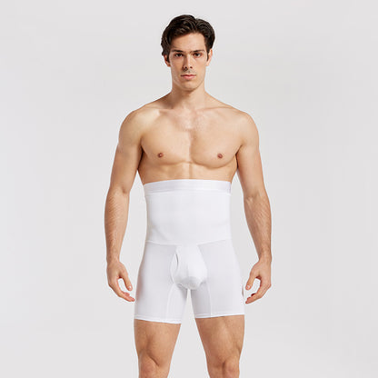 Men's High Waist Shapewear Shorts - Tummy Control Thigh Slimmer Boxer Briefs