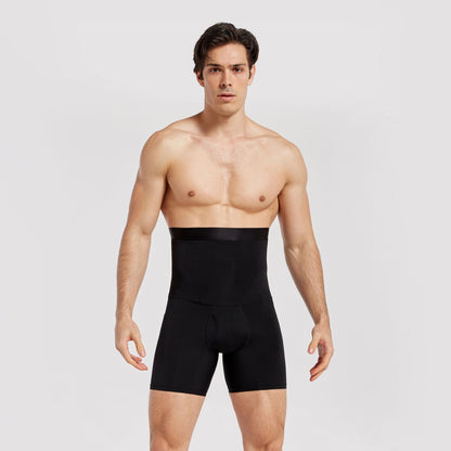 Men's High Waist Shapewear Shorts - Tummy Control Thigh Slimmer Boxer Briefs