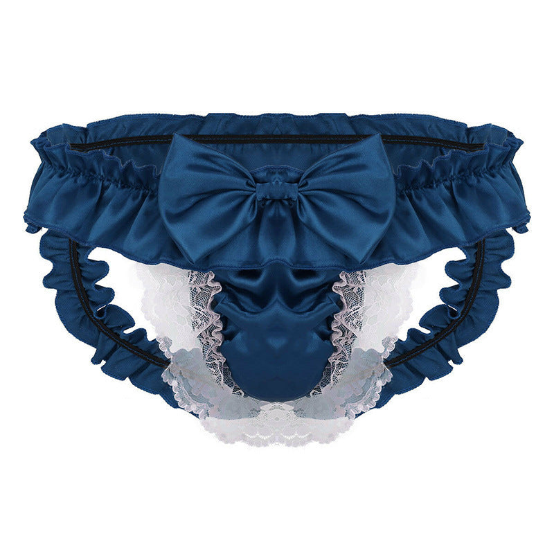 Men's Lace G-String Thong Low Rise Bulge Pouch Underwear