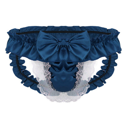 Men's Lace G-String Thong Low Rise Bulge Pouch Underwear