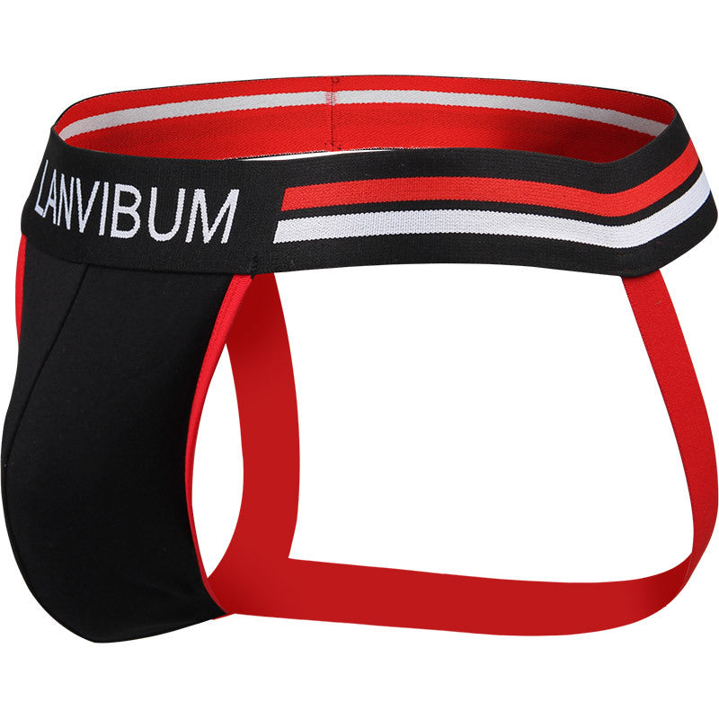 Men's Cotton Jockstrap T-Back - Mid Rise Athletic Thong Underwear