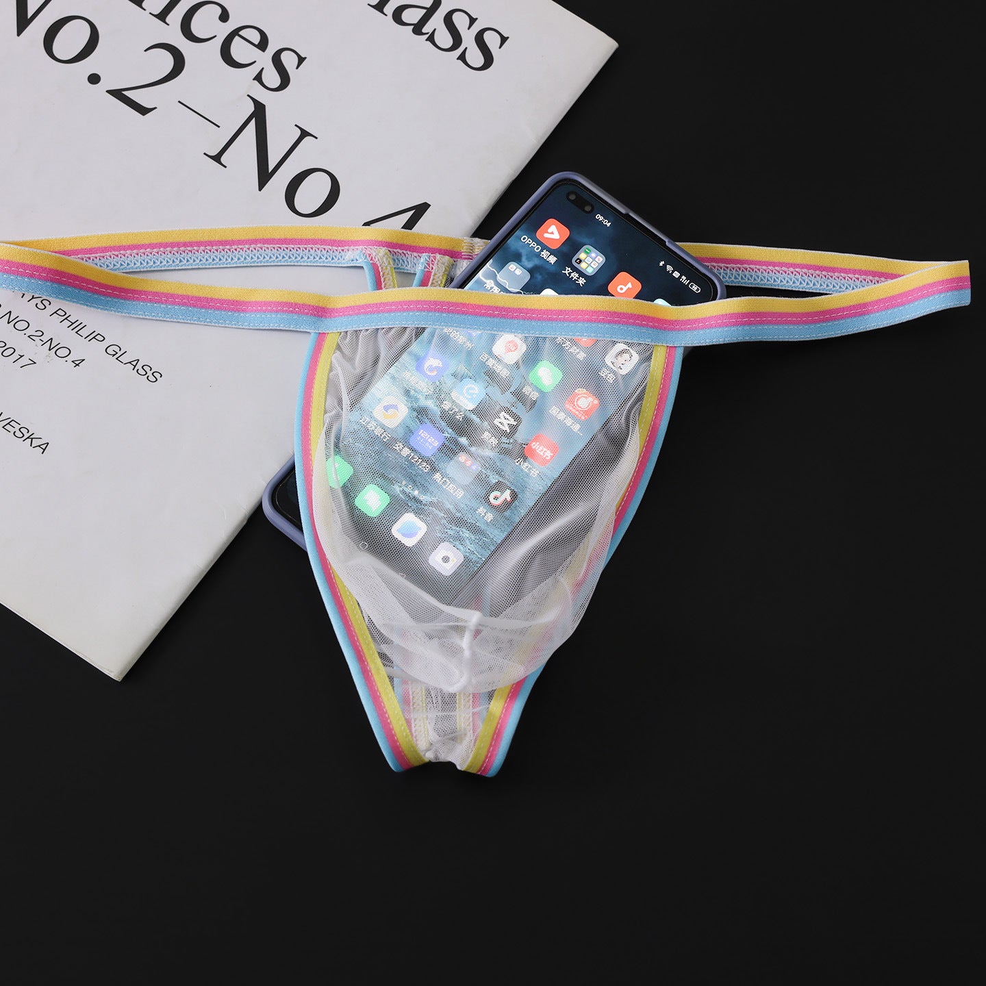 Ultra Thin 20D Sheer Rainbow Mesh Low Rise Briefs