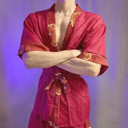 Chinese Styler Men's Plus Size Robe