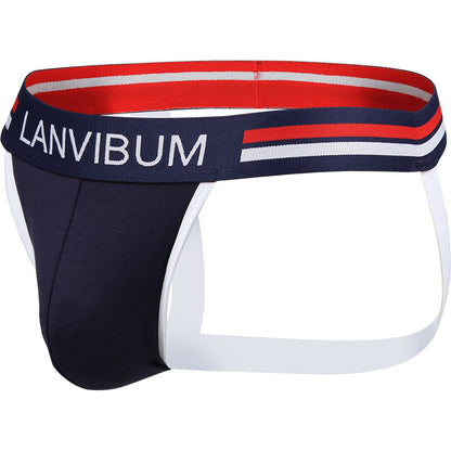 Men's Cotton Jockstrap T-Back - Mid Rise Athletic Thong Underwear