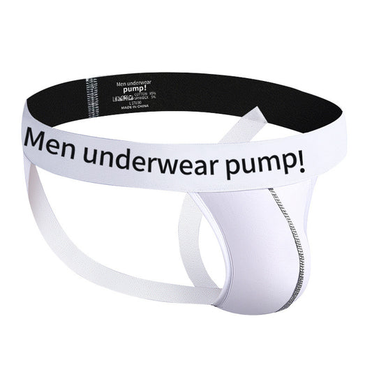 Men's Cotton Jockstrap T-Back Thong - Low Rise Athletic Pouch Underwear