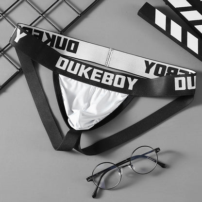 Men's Ice Silk Jockstrap T-Back - Low Rise Open Back Bikini Briefs