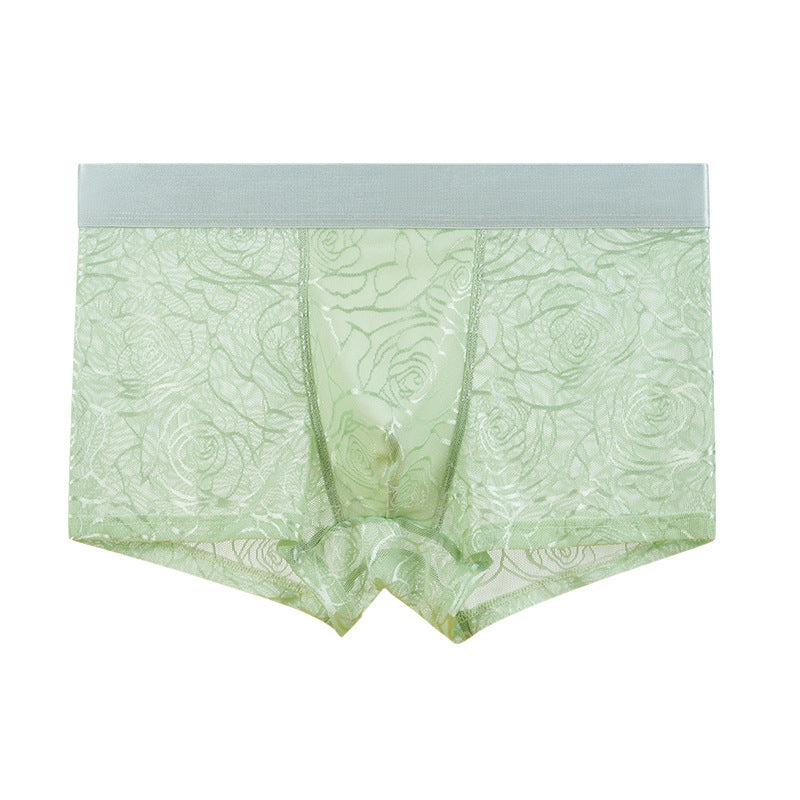 Nightforus Leopard Mesh Boxer Briefs Mid-Rise