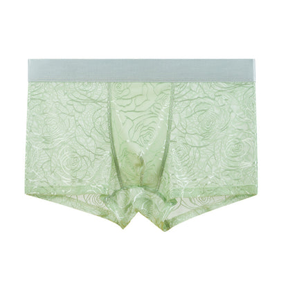 Nightforus Leopard Mesh Boxer Briefs Mid-Rise
