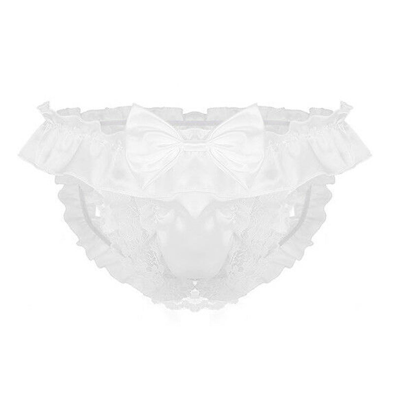 Men's Lace G-String Thong Low Rise Bulge Pouch Underwear
