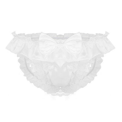 Men's Lace G-String Thong Low Rise Bulge Pouch Underwear