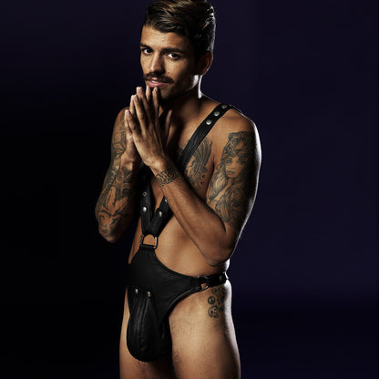 Nightforus Faux Leather Bodysuit - Muscle Fit Clubwear