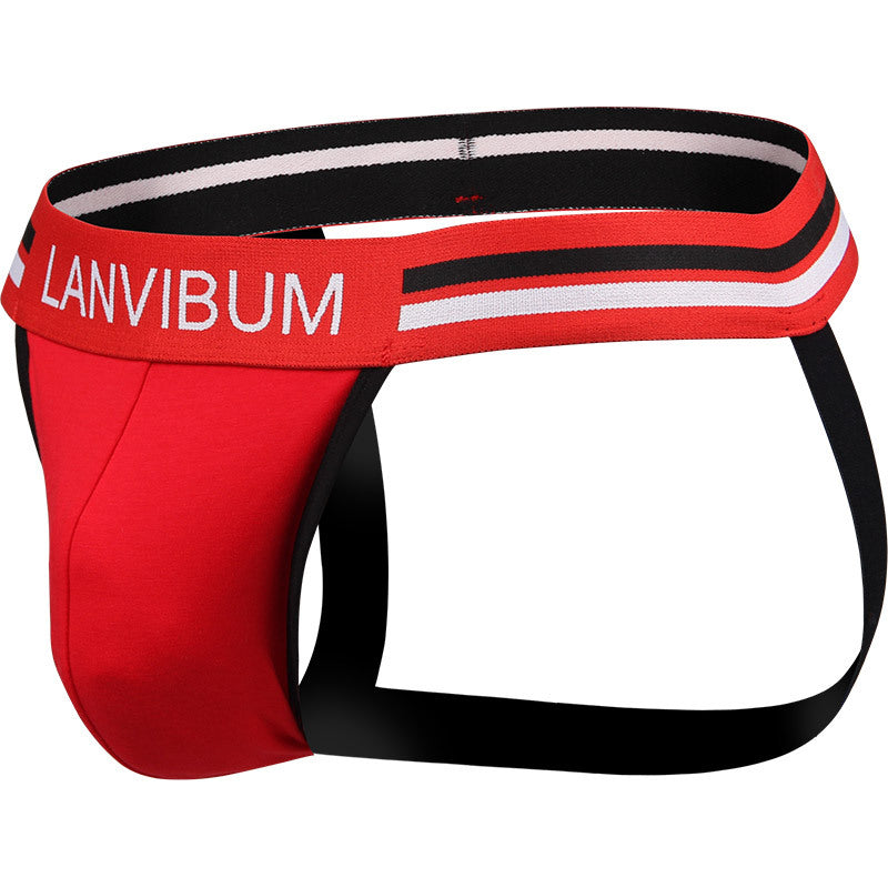 Men's Cotton Jockstrap T-Back - Mid Rise Athletic Thong Underwear