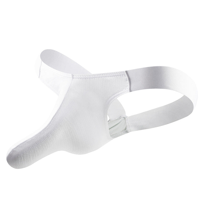 Men's Dual Pouch T-Back Thong - Breathable Low Rise Bulge Enhancing Underwear