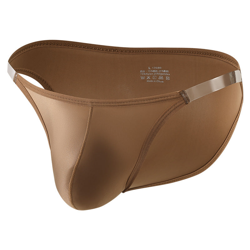 Luxury Satin Ice Silk Men's Thong Seductive Minimalist Thong