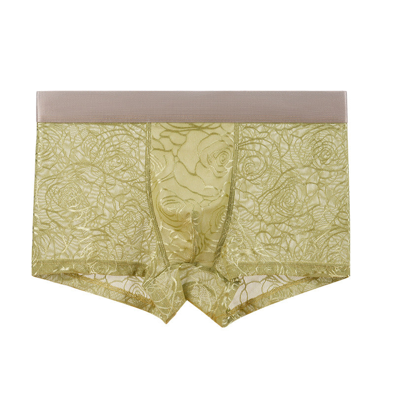 Nightforus Leopard Mesh Boxer Briefs Mid-Rise