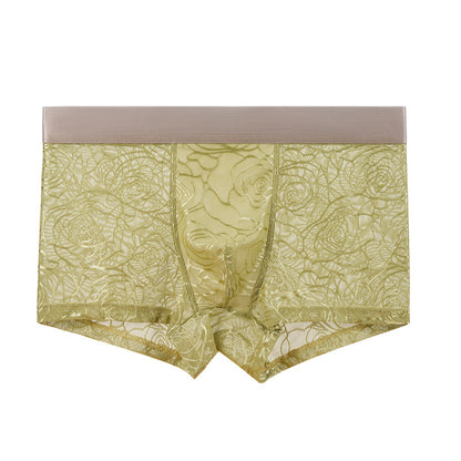 Nightforus Leopard Mesh Boxer Briefs Mid-Rise