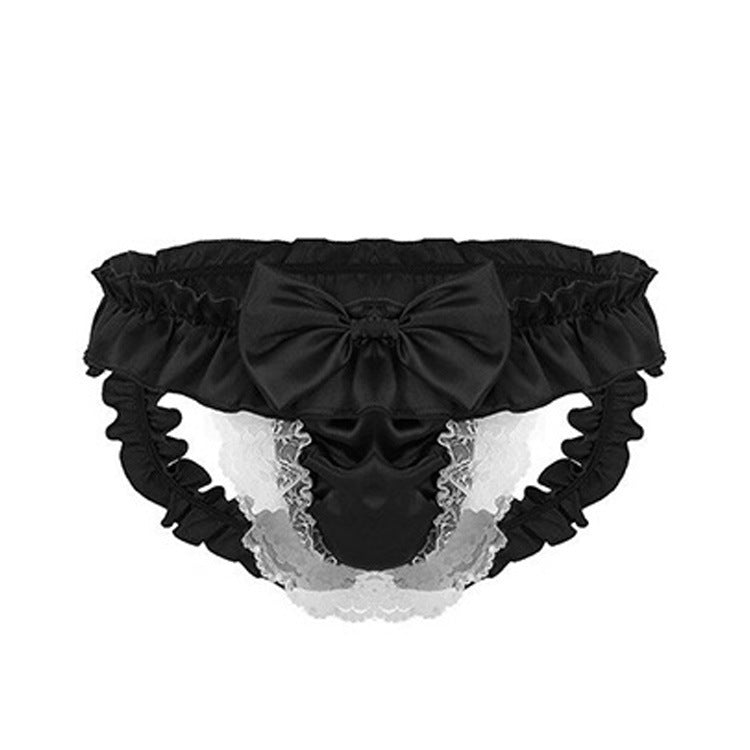 Men's Lace G-String Thong Low Rise Bulge Pouch Underwear