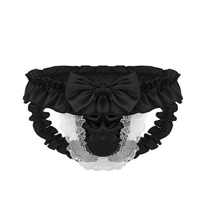 Men's Lace G-String Thong Low Rise Bulge Pouch Underwear