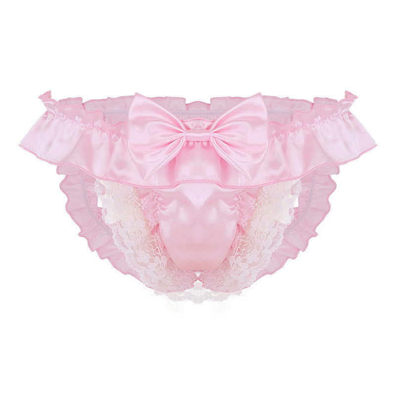 Men's Lace G-String Thong Low Rise Bulge Pouch Underwear
