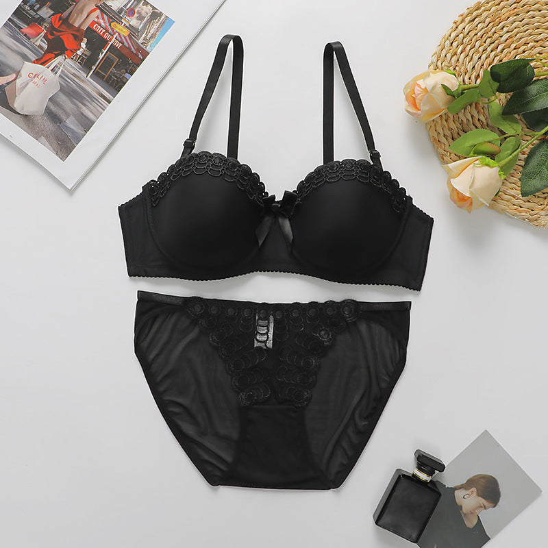 Butterfly Soild Color Romantic Bra