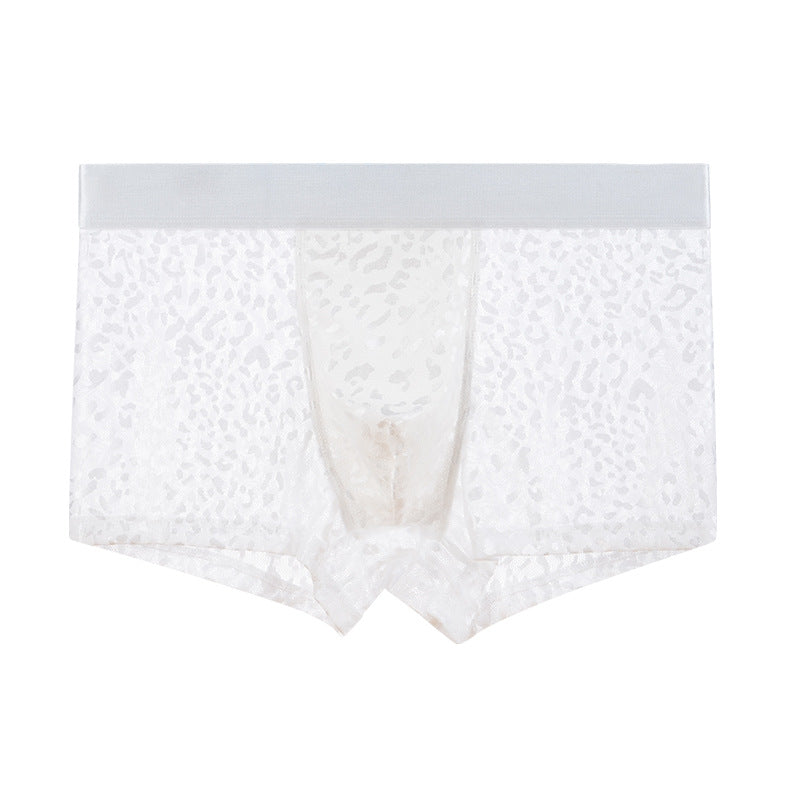Nightforus Leopard Mesh Boxer Briefs Mid-Rise