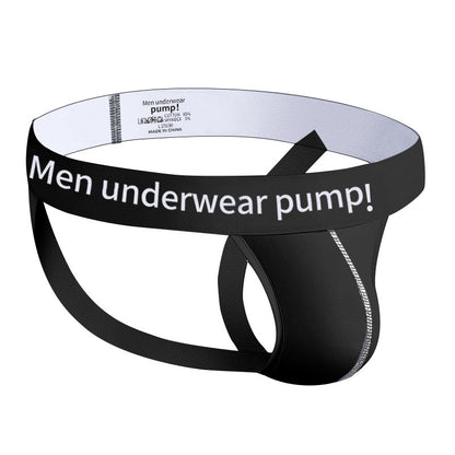 Men's Cotton Jockstrap T-Back Thong - Low Rise Athletic Pouch Underwear