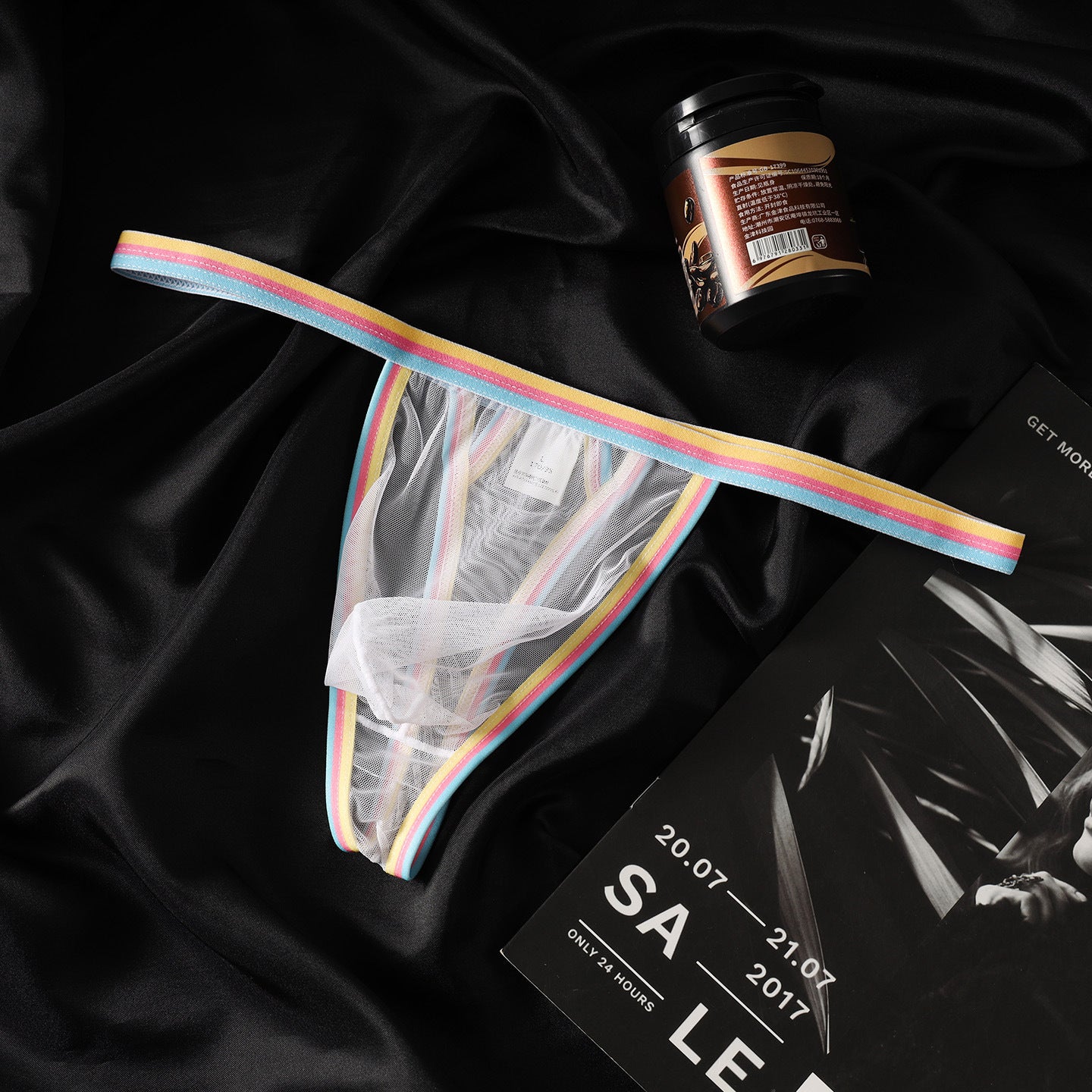 Ultra Thin 20D Sheer Rainbow Mesh Low Rise Briefs