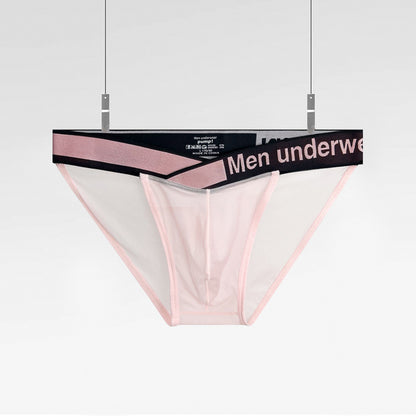 Men's V-Waist Briefs - High Cut Sheer Low Rise Trendy Underwear