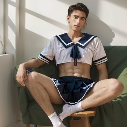 Schoolboy Roleplay Lingerie Set Men's JK Uniform Costume