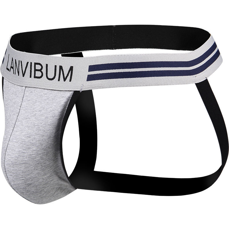 Men's Cotton Jockstrap T-Back - Mid Rise Athletic Thong Underwear