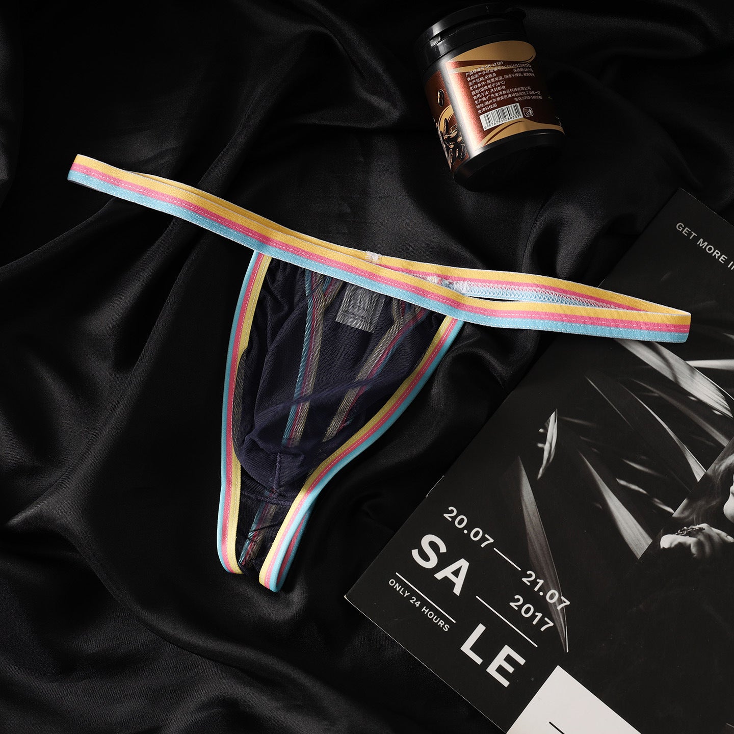 Ultra Thin 20D Sheer Rainbow Mesh Low Rise Briefs