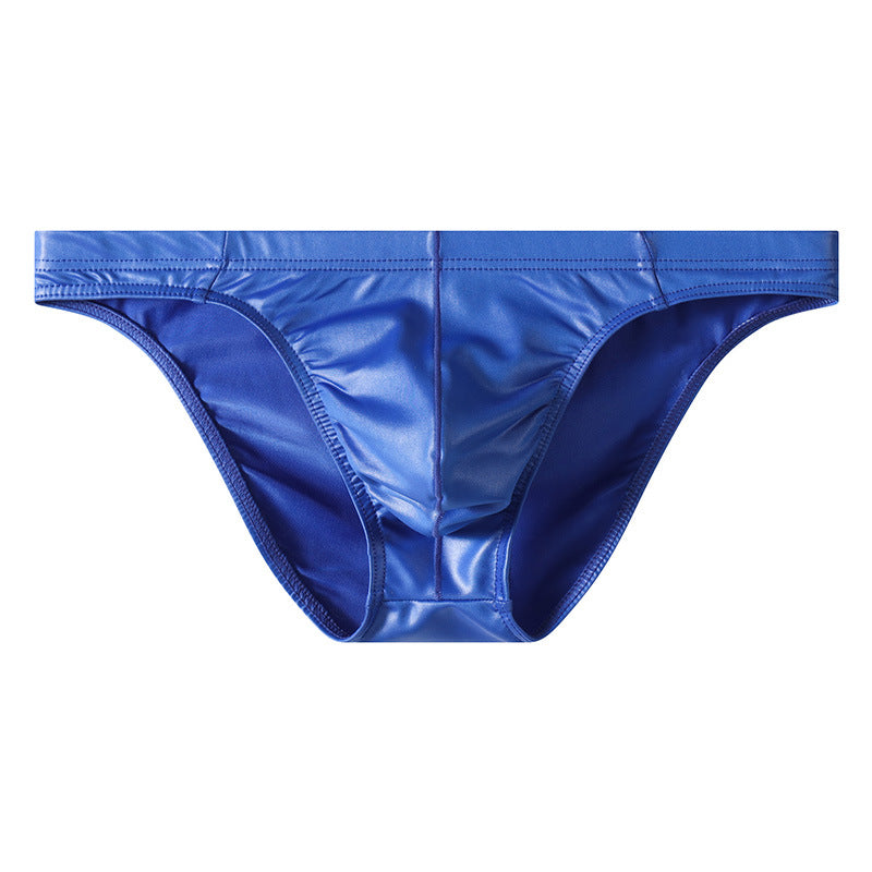 Faux Leather Breathable Briefs High Shine Wet Look Body Silhouette