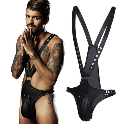 Nightforus Faux Leather Bodysuit - Muscle Fit Clubwear