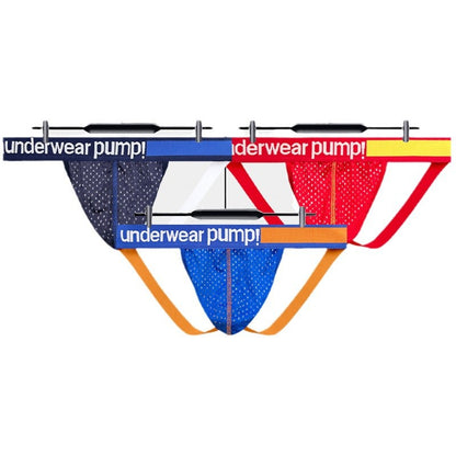 Men's Mesh Jockstrap T-Back - Low Rise U-Pouch Enhancing Thong Underwear